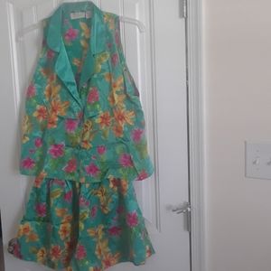 NWOT Vintage Victoria's Secret Tropical 2 PC Lounge Set